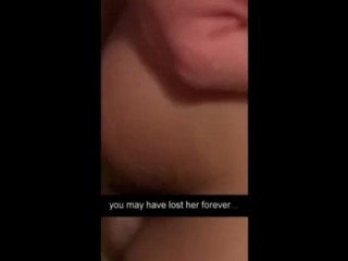 Fucking cheating blindfolded slut, while Snapchatting her boyfriend